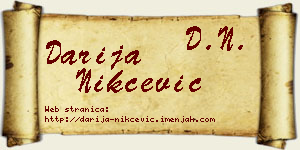 Darija Nikčević vizit kartica